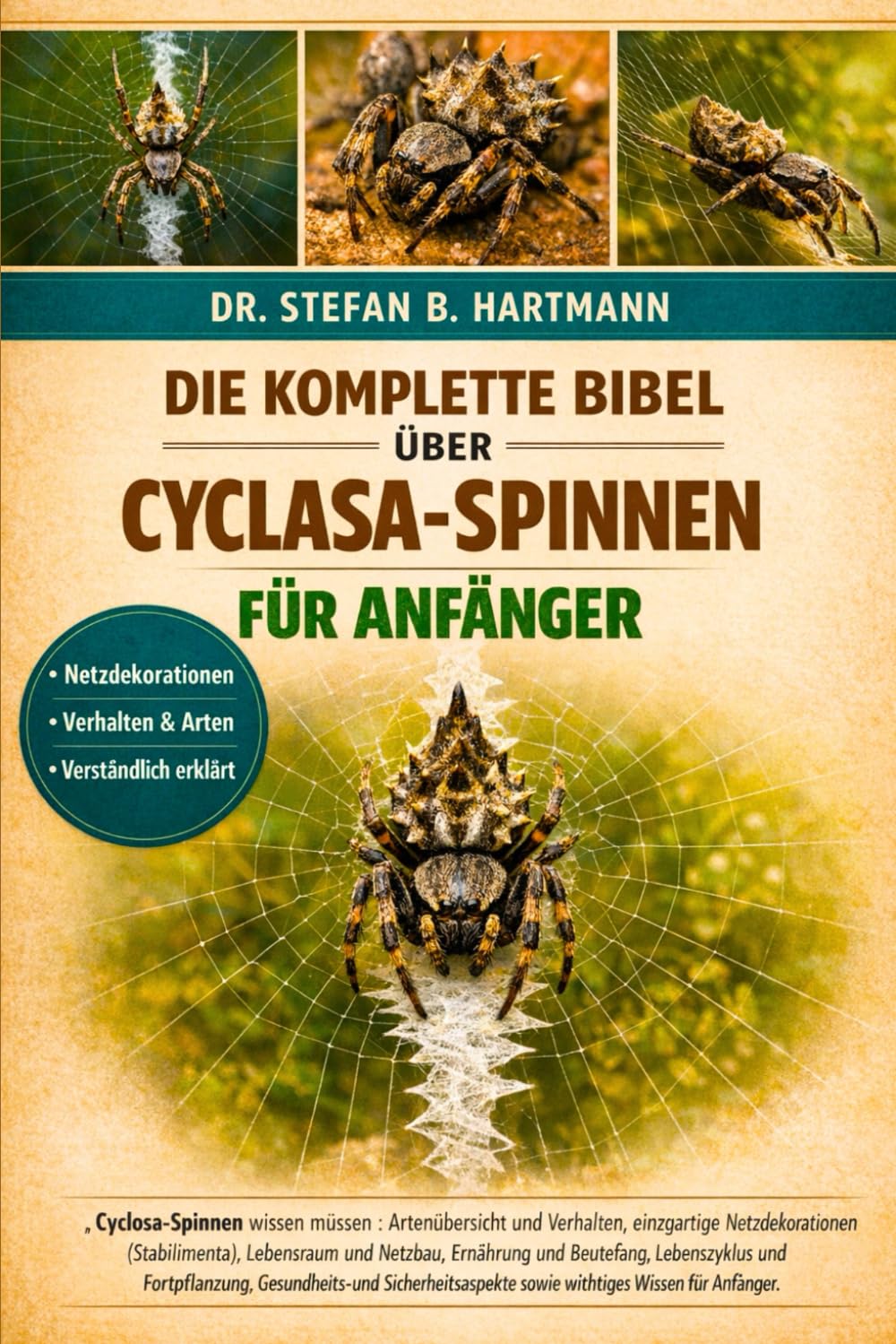 DIE KOMPLETTE BIBEL ÜBER CYCLASA-SPINNEN FÜR ANFÄNGER: Cyclosa- Spinnen wissen müssen : Artenübersicht und Verhalten, einzigartige Netzdekorationen ( ... wichtiges Wissen für Anfänger und Liebhaber.