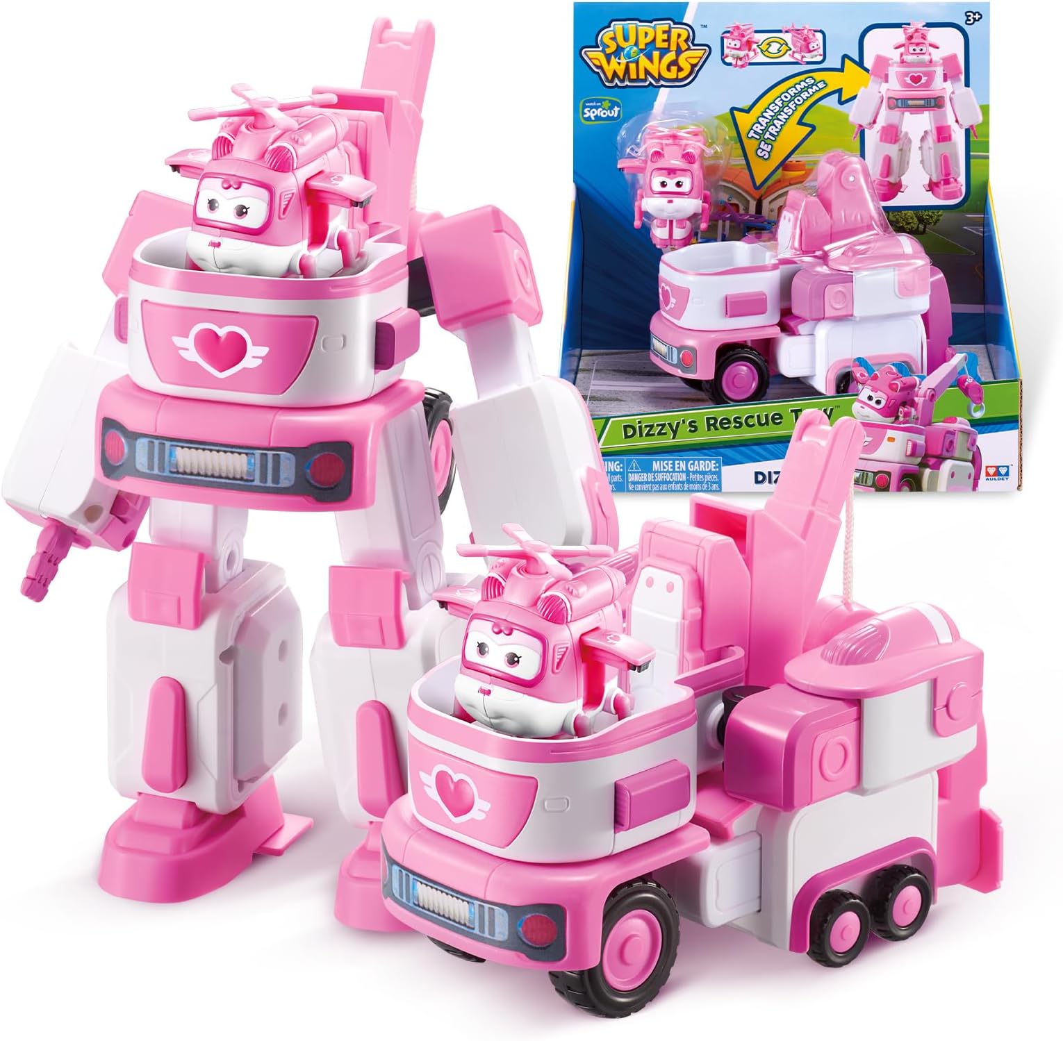 Super Wings - Deluxe Transforming Vehicle | Series 2 | Dizzy | Plane and Bot Vehicle Set | Includes 2 inch Figure
