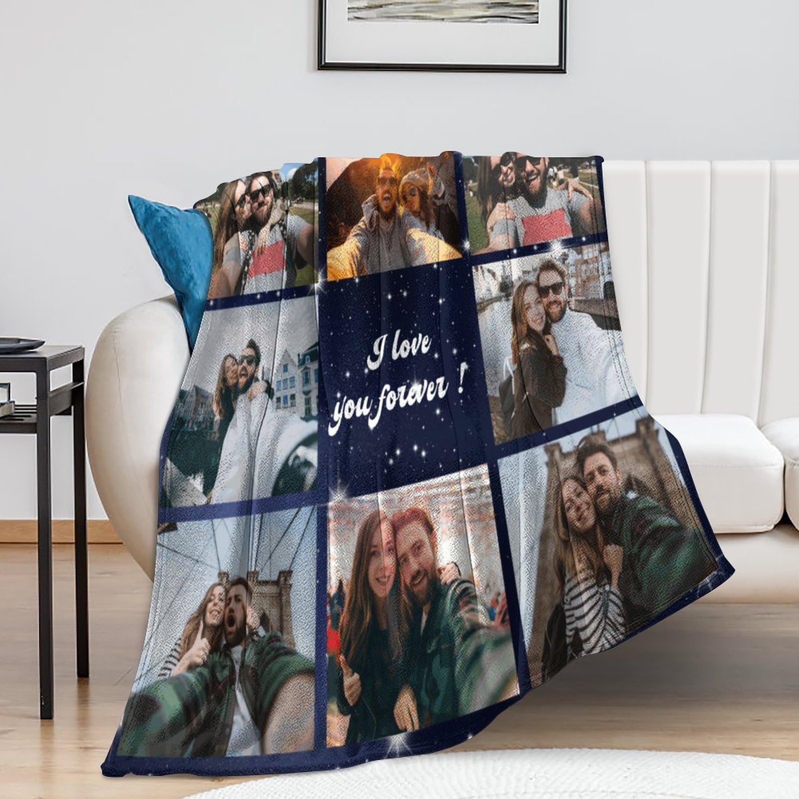 Custom Blanket with Photos Personalized Blanket Customized Throw Blanket  Photos Custom Gifts for Christmas, Kids, Adults, Family Friends Lovers Dog  Pets Personalized Birthday : Amazon.co.uk: Home u0026 Kitchen