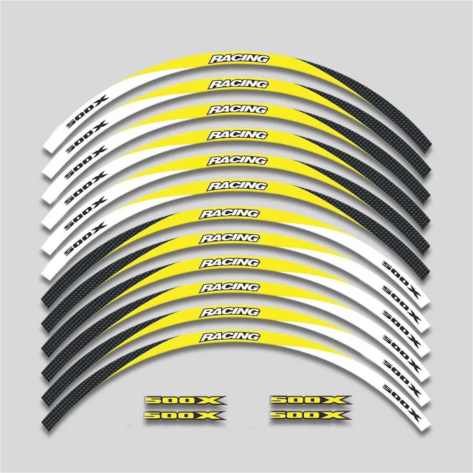 Decorative Stickers Wheels Hub Stickers Reflective Stripe Tape Rim Decorative Decals Set for H-onda CB500X CB 500X Motorcycle Accessories(Yellow)