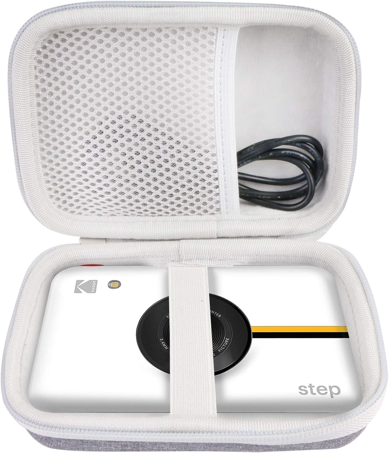 Khanka Eva Custodia Rigida da Viaggio per KODAK Step & Step Touch fotocamera istantanea, adatta per carta fotografica e cavi. (grigio)