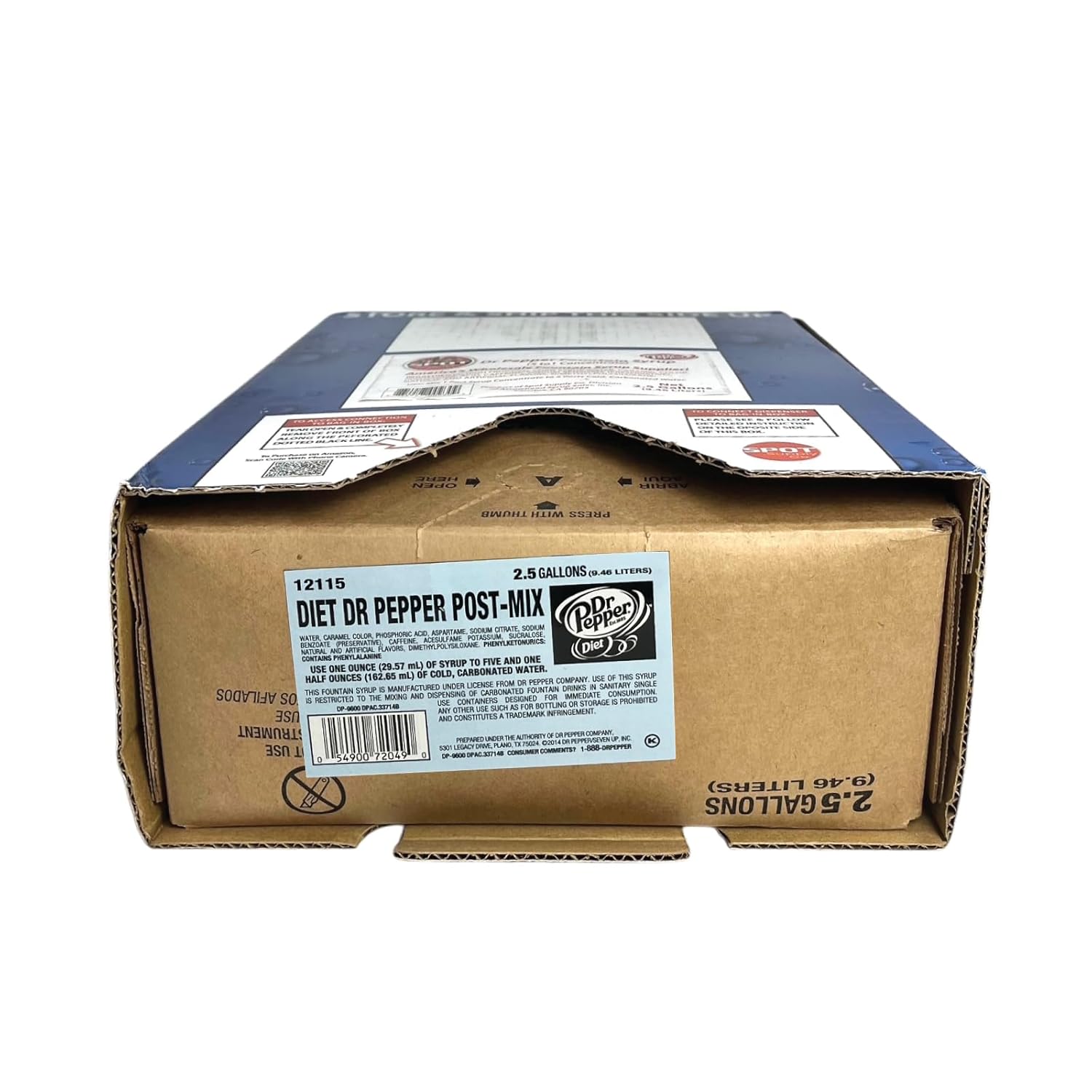 Spot Beverage Premium Name Brand Fountain Syrups 2.5 Gal. Bag-in-Box (Diet Dr Pepper)