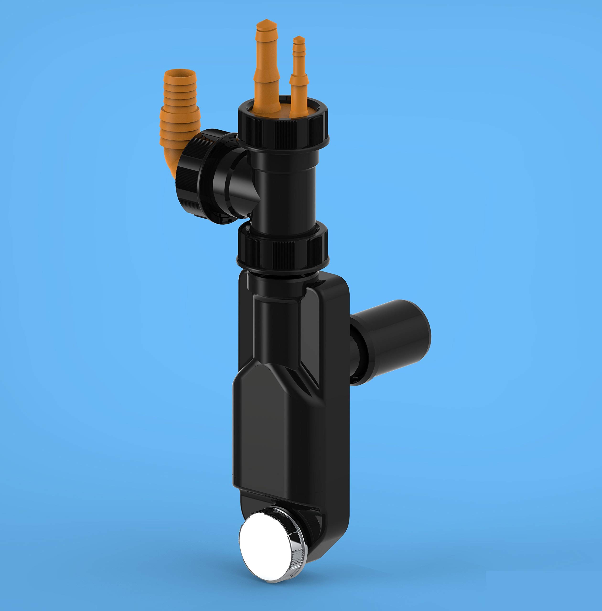 LIRA A850002 Siphon pour machine à laver, noir