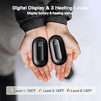 Vista 4 de coldSky Hand Warmers Rechargeable 2 Pack, Magnetic Electric Hand Warmer with Digital Display, Reusable Handwarmers Heat Up to 140℉, Portable Pocket