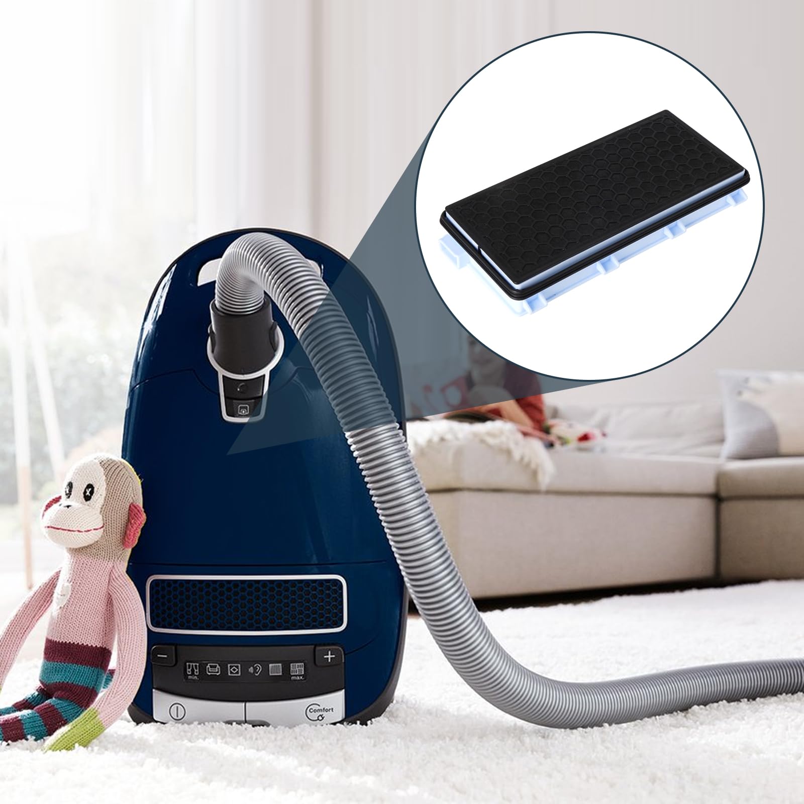 2 Filtri HEPA Per Miele SF-HA 50 - Ricambio Per Aspirapolvere Miele Complete C2 C3 Compact - Foto 13