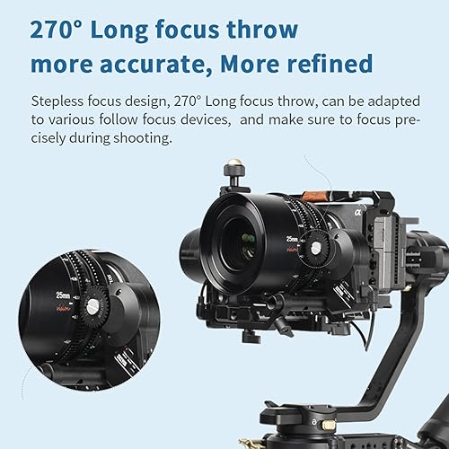 Miniatura 4 de 7artisans Lente Cine T1.05 de 0.984 in para cámara Sony-E-Mount, lentes de cámara sin espejo de gran apertura con enfoque APS-C manual