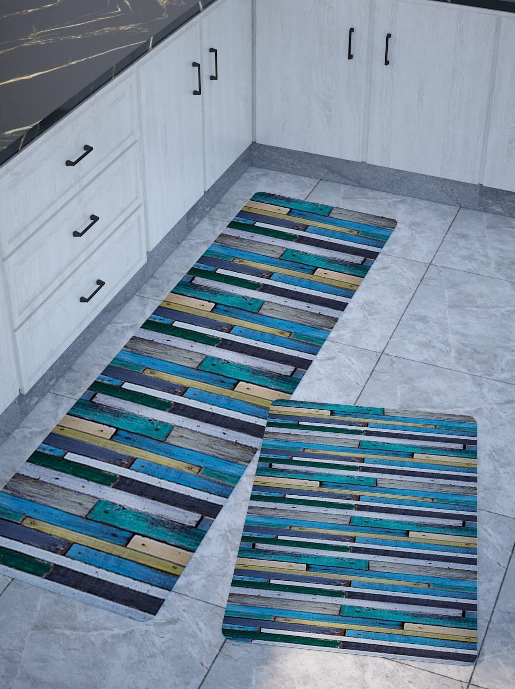 RYNS Antideslizante Alfombrilla 50x170cm PVC Impermeable Resistente Manchas Alfombra de Cocina Antideslizante Mejor Calidad Diferentes Dimensiones para Pasillera/Salón/entrad, F