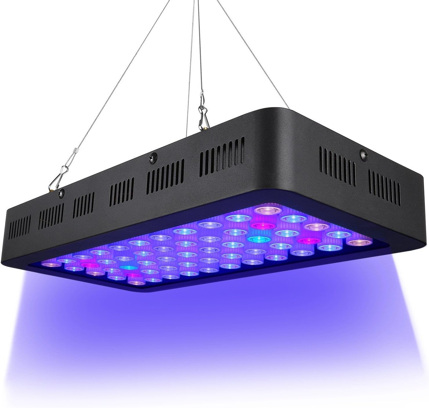 LED Aquarium Light 165W, Full Spectrum Fish Tank Light Dimmable Brightness for Freshwater and Saltwater Aquariums, Energy-Efficient Coral & Plant Growth