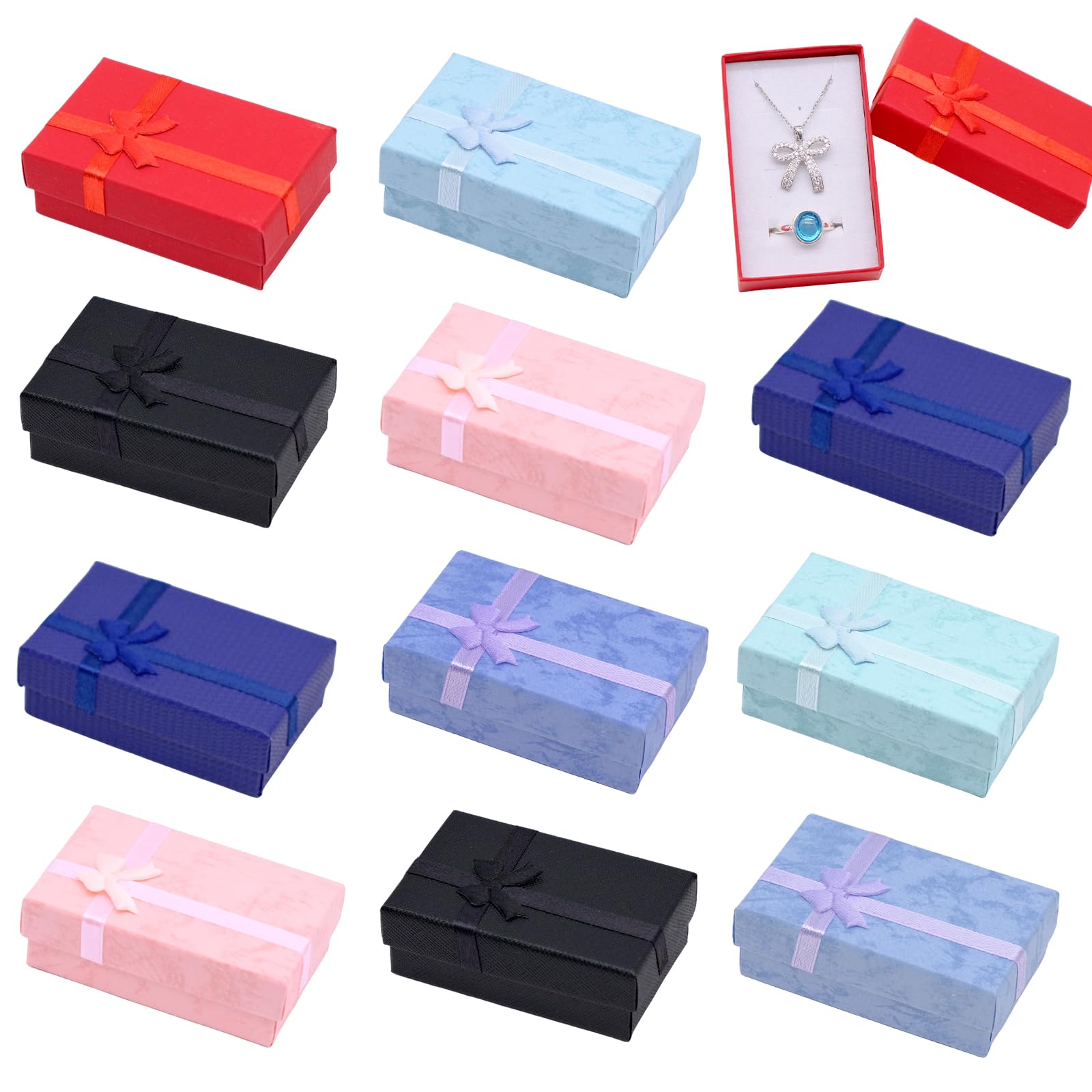 24Pz Scatole Piccole Regalo Per Gioielli, Scatola Ad Anelli, Scatoline