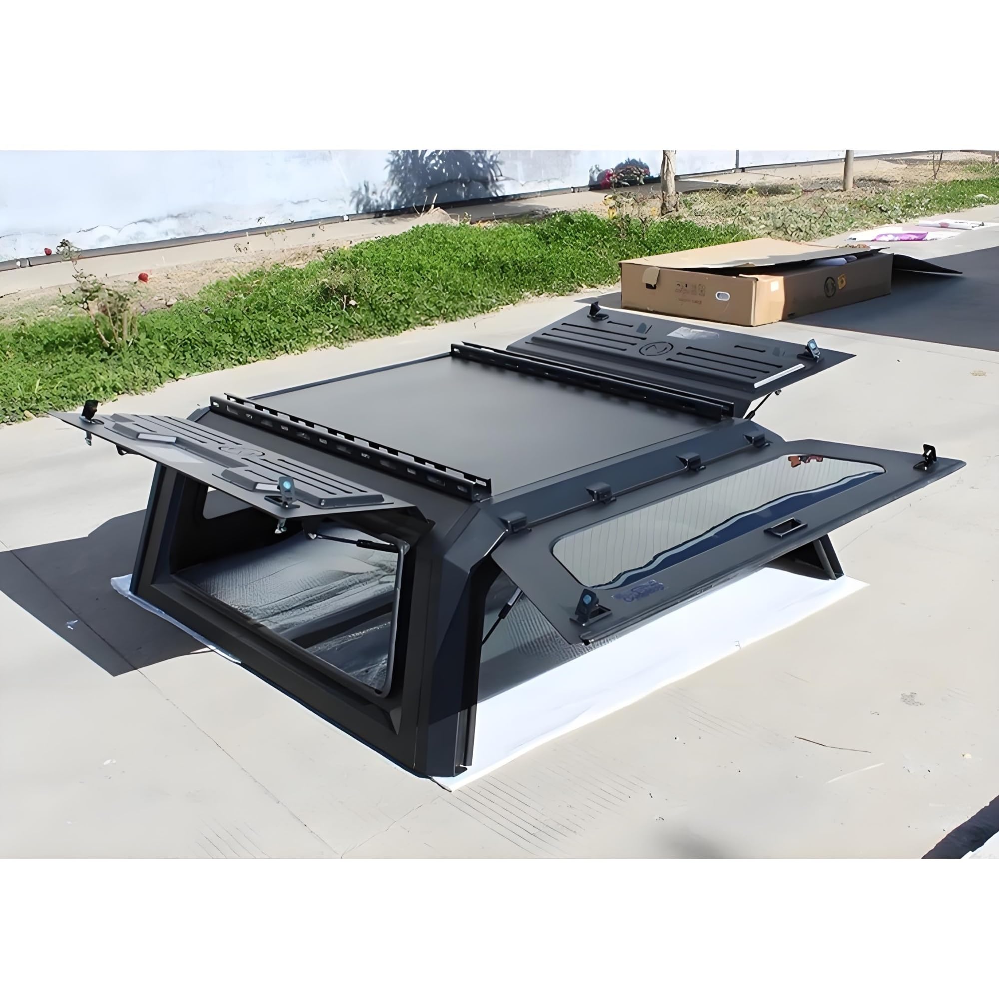 Tonneau-Abdeckung Pickup Truck Topper Bettkappenüberdachung Kompatibel for Ford F-150 F150 2015-2025 Bettabdeckung mit Schloss Hardtop-Zubehör 5,5 Fuß kurzes Bett / 6,5 Fuß Standardbett(6.5ft S