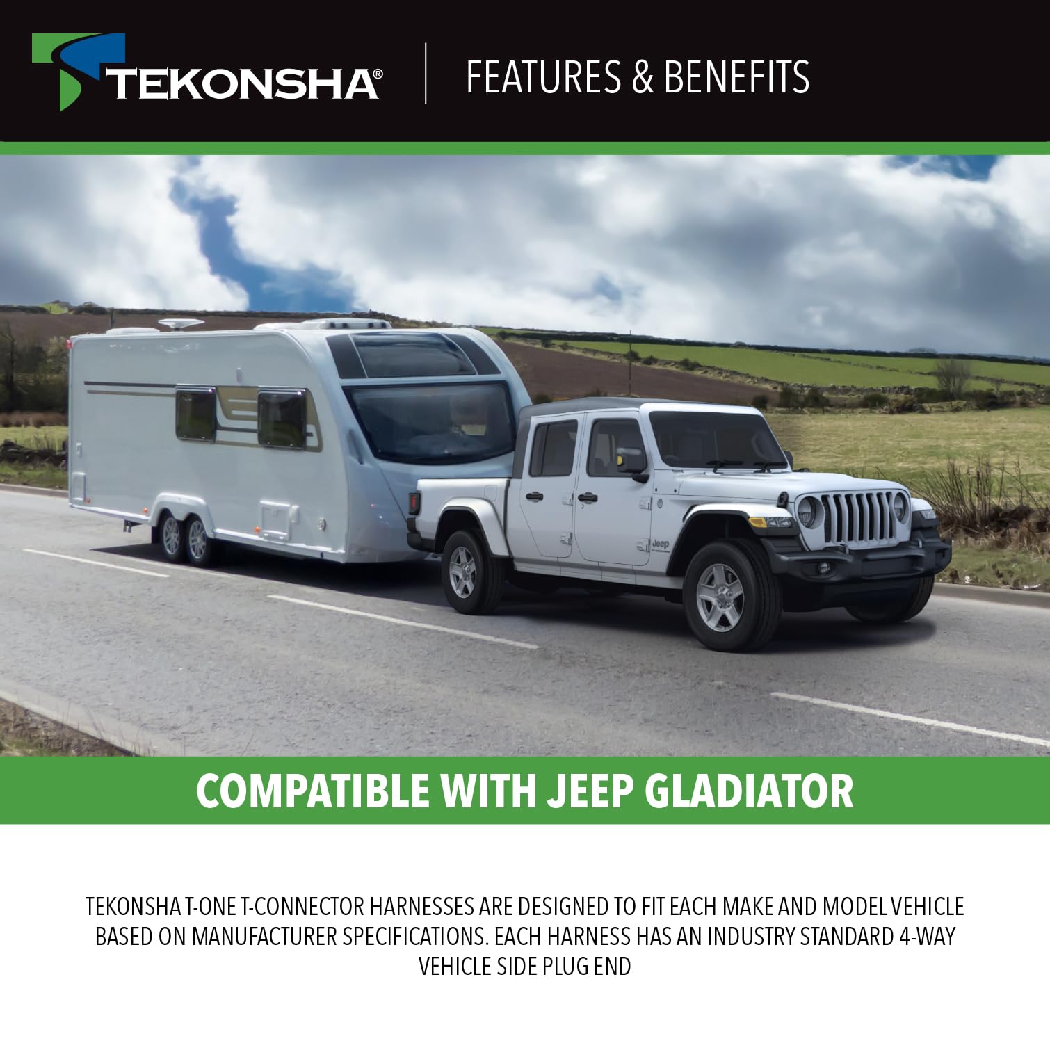 Amazon.com: Tekonsha 118786 T-One® T-Connector Custom Harness, 4