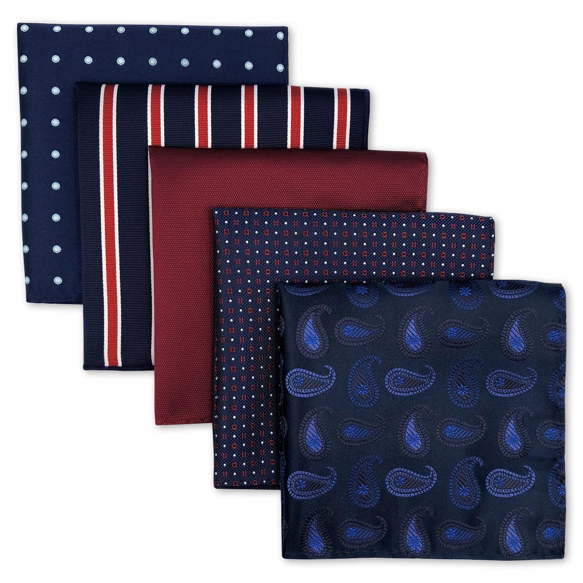 Shlax&Wing 5 PIEZAS Hombres Mezclado Clasificado Patrón Pañuelo De Bolsillo Pañuelo Conjunto — view 14