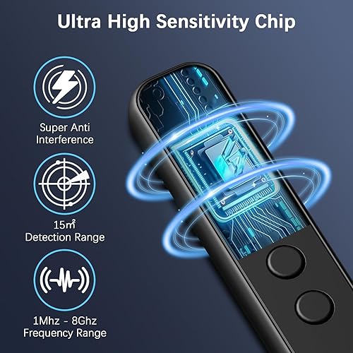 Miniatura 4 de Detectores de cámara oculta con pantalla LED, detector de cámara portátil, buscador de cámara antiespía, detector de dispositivos ocultos