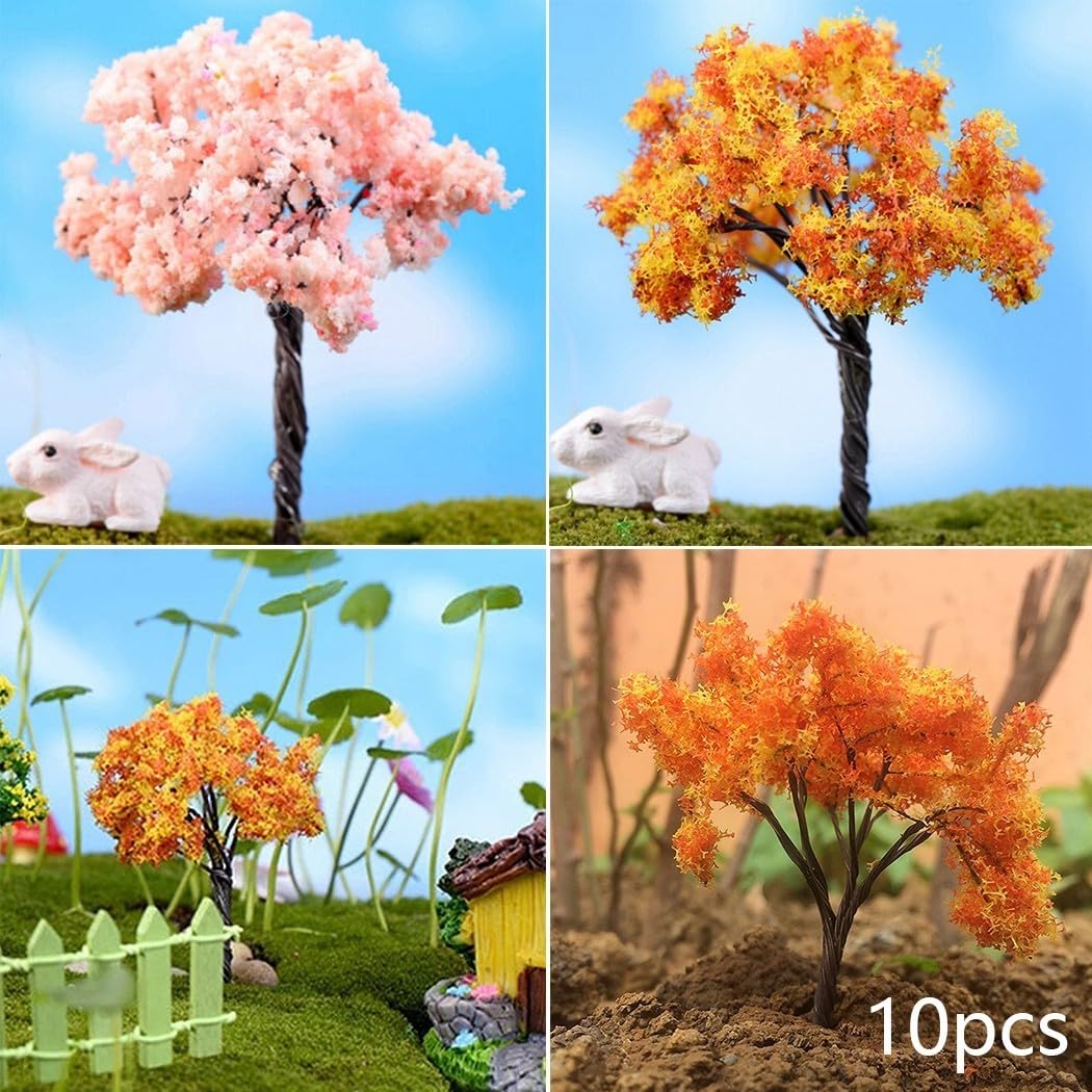 10/15/20 Cm Miniature Sakura Fleur De Cerisier Fil D'arbre Modèle Maison De Poupée Fée Jardin Bricolage Paysage Paysage Terrarium Diorama Fournitures D'artisanat - France