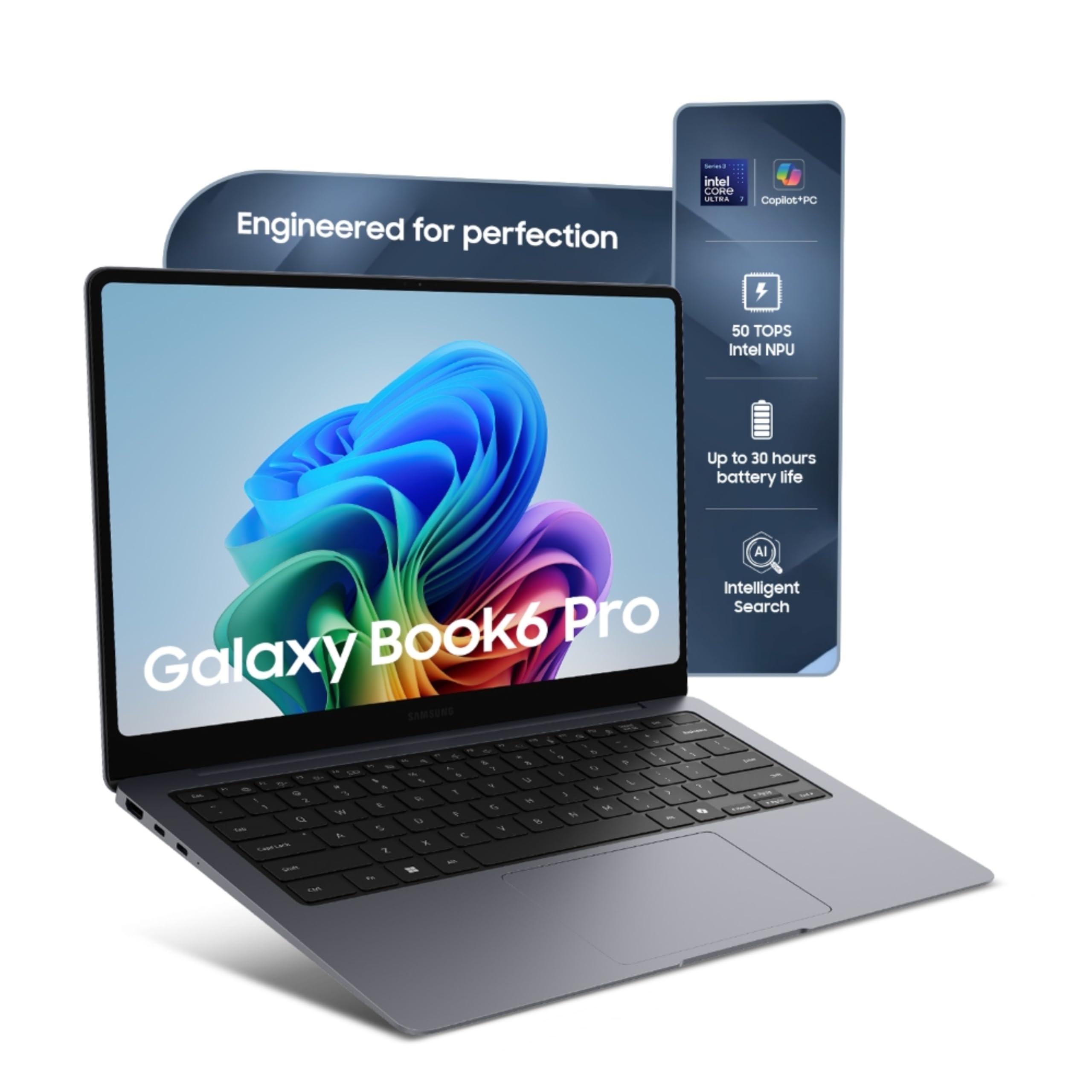 Samsung Galaxy Book6 Pro (Gray, 16GB RAM, 512GB SSD) | Intel Core Ultra 7 (Series 3) | 14" WQXGA+ Dynamic AMOLED 2X | 30Hrs Battery Life | 120 Hz Refresh Rate | Dolby Atmos Stereo Speakers | AI PC-image-16