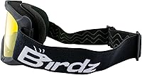 Vista 7 de Birdz Skullbird - Gafas protectoras acolchadas para motocicleta ATV, color negro, con cubrebocas