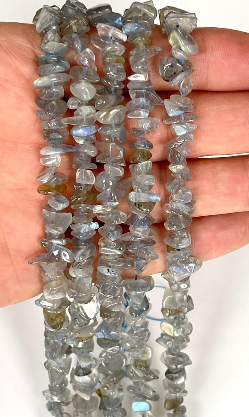 Perles en labradorite naturelle 38,1 cm pour créer un bijou unique