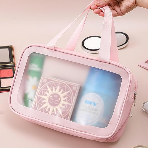 Miniatura 3 de patmatfr Neceser de viaje de 3 piezas para mujer y hombre, organizador de viaje cosmético impermeable translúcido, accesorios de aseo para artículos