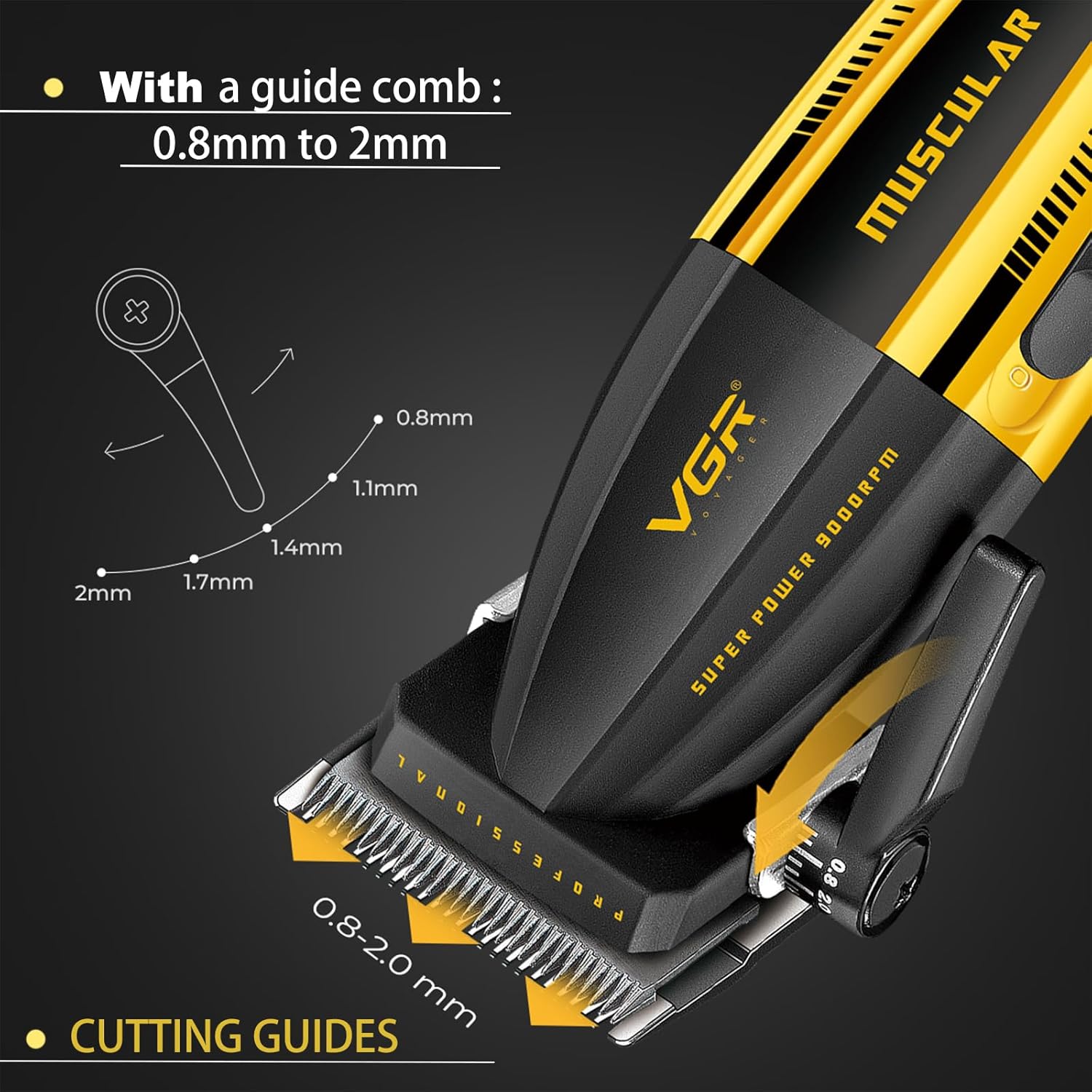 VGR 285 clipper cutting length adjustment diagram