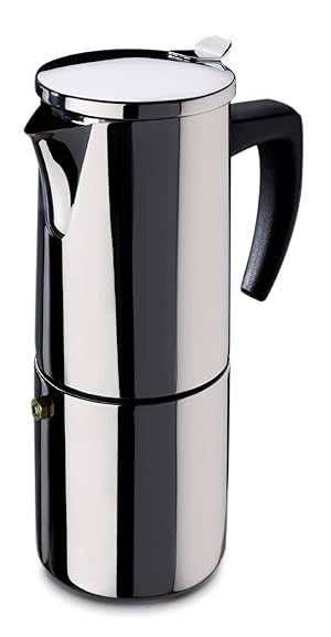 Fagor - Cafetera Inox Etna4, 4 Tazas, 380 Ml, Acero Inox, Asa Soft