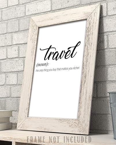 Miniatura 3 de Travel - The Only Thing You Buy That Makes You Richer - Inspirational Wall Art Poster for Home Decor, Adventure and Exploring Quote, Great Gift for
