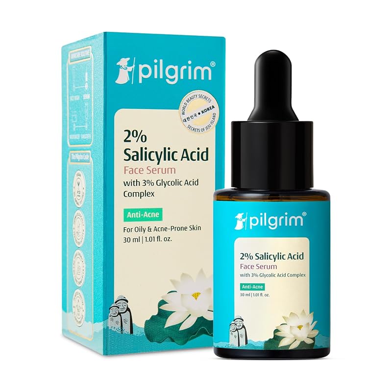 Sérum facial Pilgrim com ácido salicílico 2% e lótus-branco coreano, 30 mL