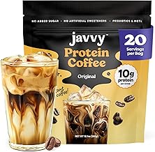 Original Protein Iced Coffee - Premium Whey Protein & Instant Iced Coffees - 100% Natural Cold Brew Coffee - Zero Artificial Flavors & Sweeteners, 80 mg Caffeine Per Serving, 0g of Sugar, 20 Servings