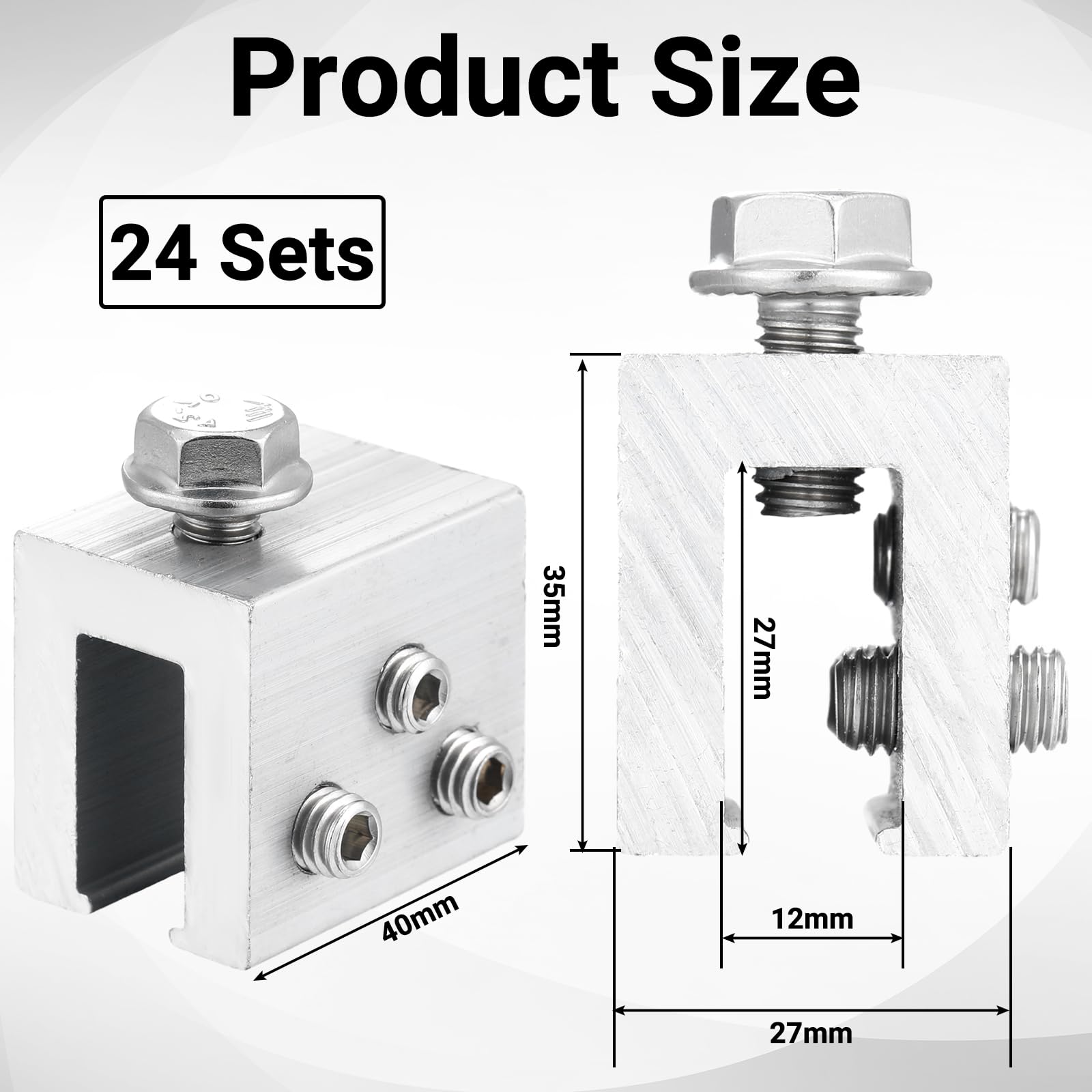 Snapklik.com : 24 Sets Roof Clamp For Standing Metal Roof Standing Seam ...