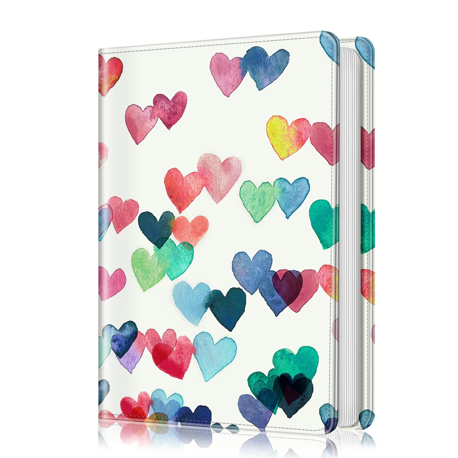 Fintie Photo Album for 4x6 Photos - 112 Pockets Vegan Leather Cover Memory Albums Book for Birthday Family Anniversary Vacation Pictures, Raining Hearts