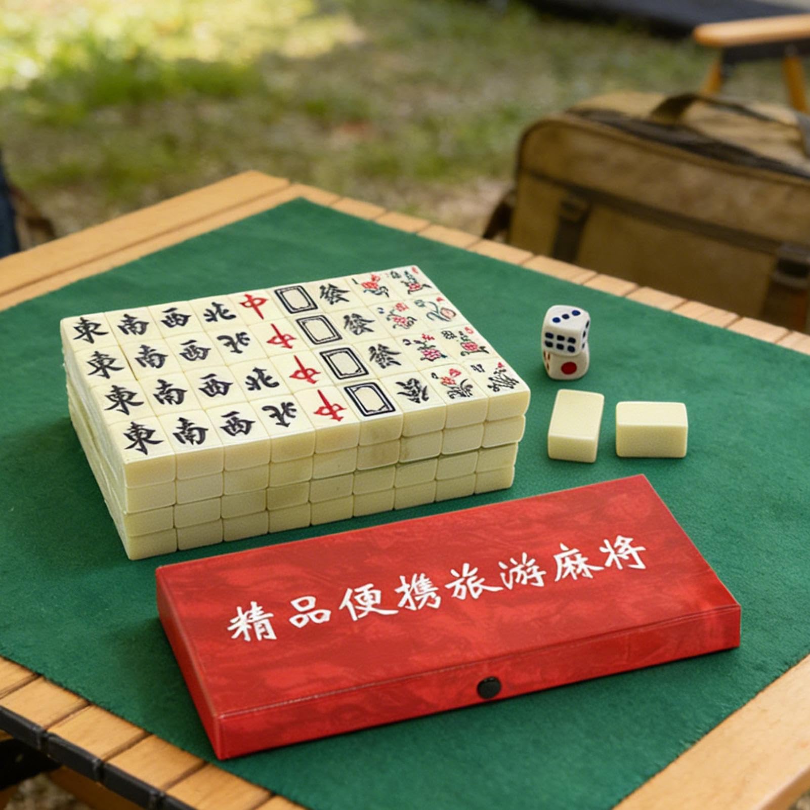 Gra w Mahjong z Kompletem Płytek 144 Sztuk Kompletne Płytki Do Zabawy