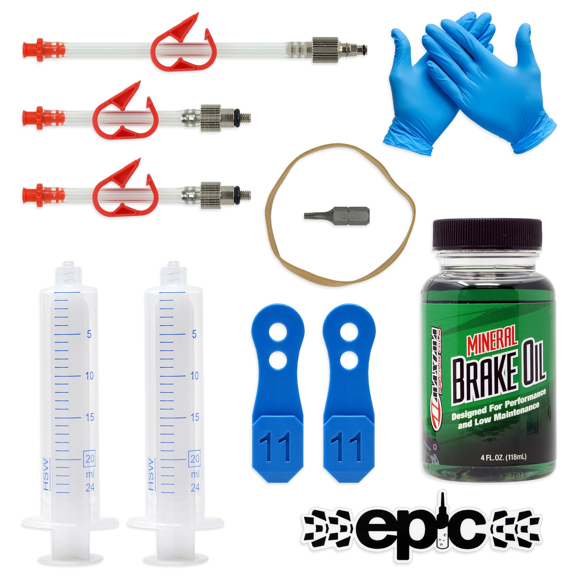 epic Bleed Kit for SRAM Mineral Oil Brakes & Maxima Oil | Fits DB8, Motive & Maven Brakes | Includes Bleeding Edge Tool (120ml Mineral Oil)