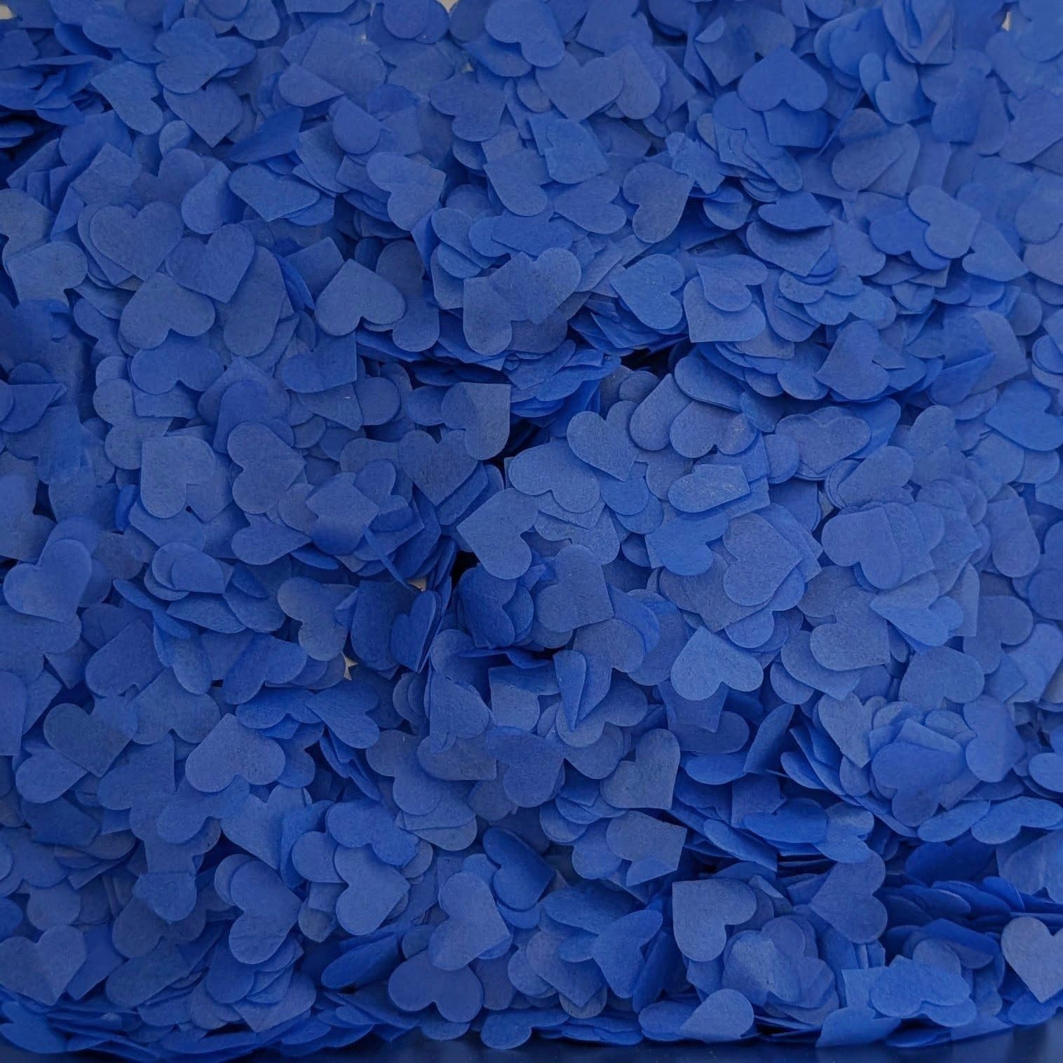 Biodegradable Heart Wedding Confetti | Eco-Friendly Tissue Paper Hearts | Many Colours (Royal Blue, Large (200g) 60 Handfuls)