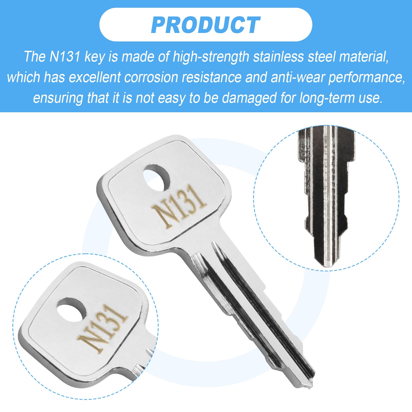 Hugexpen N111 Key Replacement For Thule Rack Core, Key Cylinder For