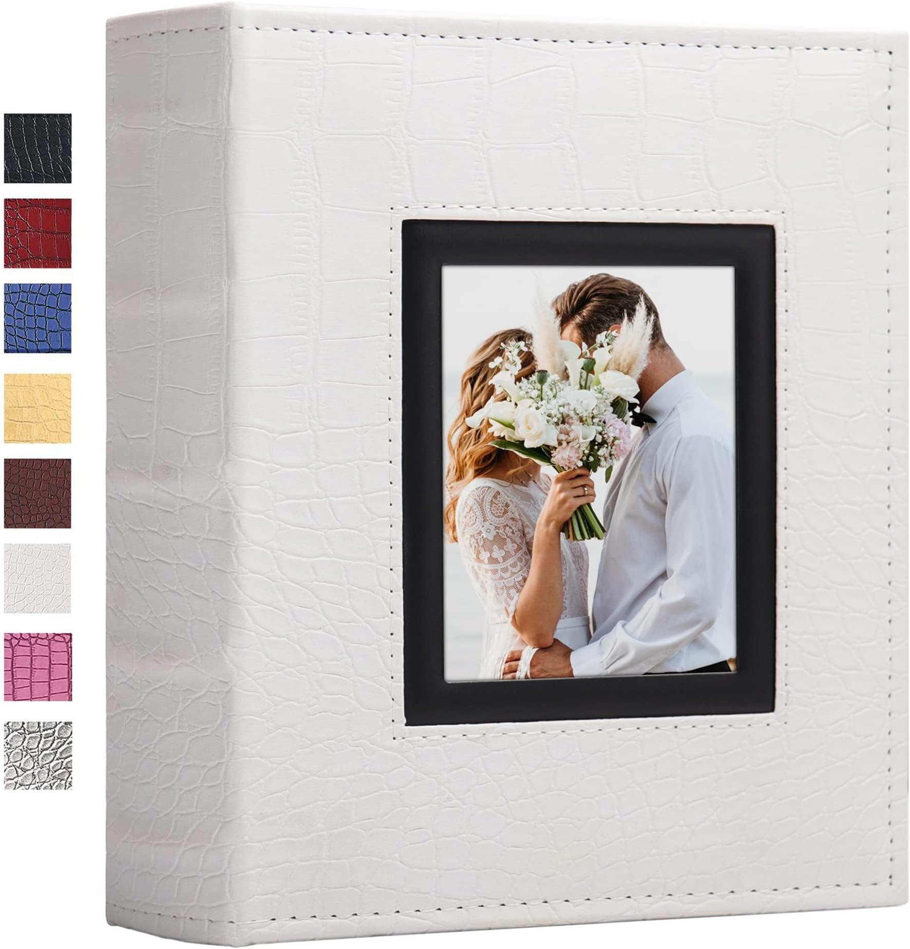 Vienrose Photo Album for 200 4x6 Photos Leather Cover Extra Large Capacity Picture Book for Wedding Baby Vacation