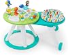 Bright Starts, Around We Go 2-in-1 Walk-Around Activity Centre and Play Table - Tropic Cool, Walker with Music, Lights and Interactive Toys, Removable Seat, Ages 6 Months Plus