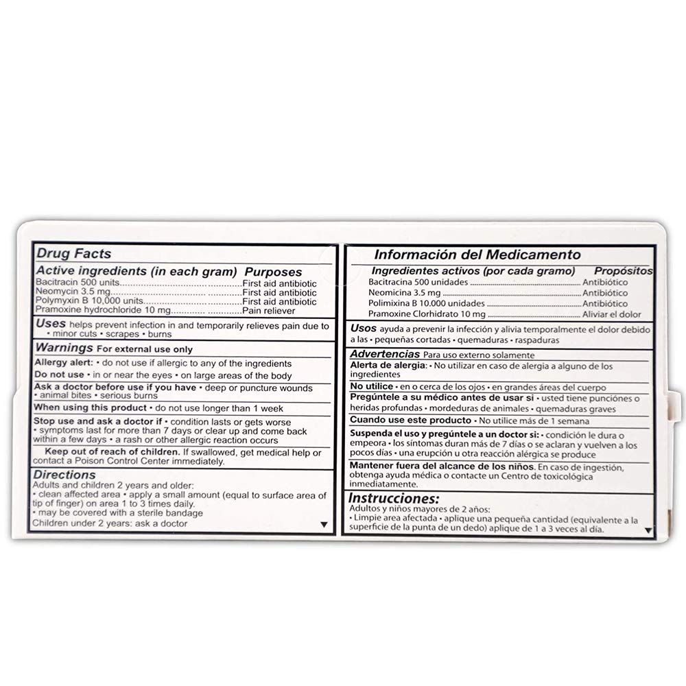 Cuadriderma Cream First Aid Antibiotic Ointment for Wound Care