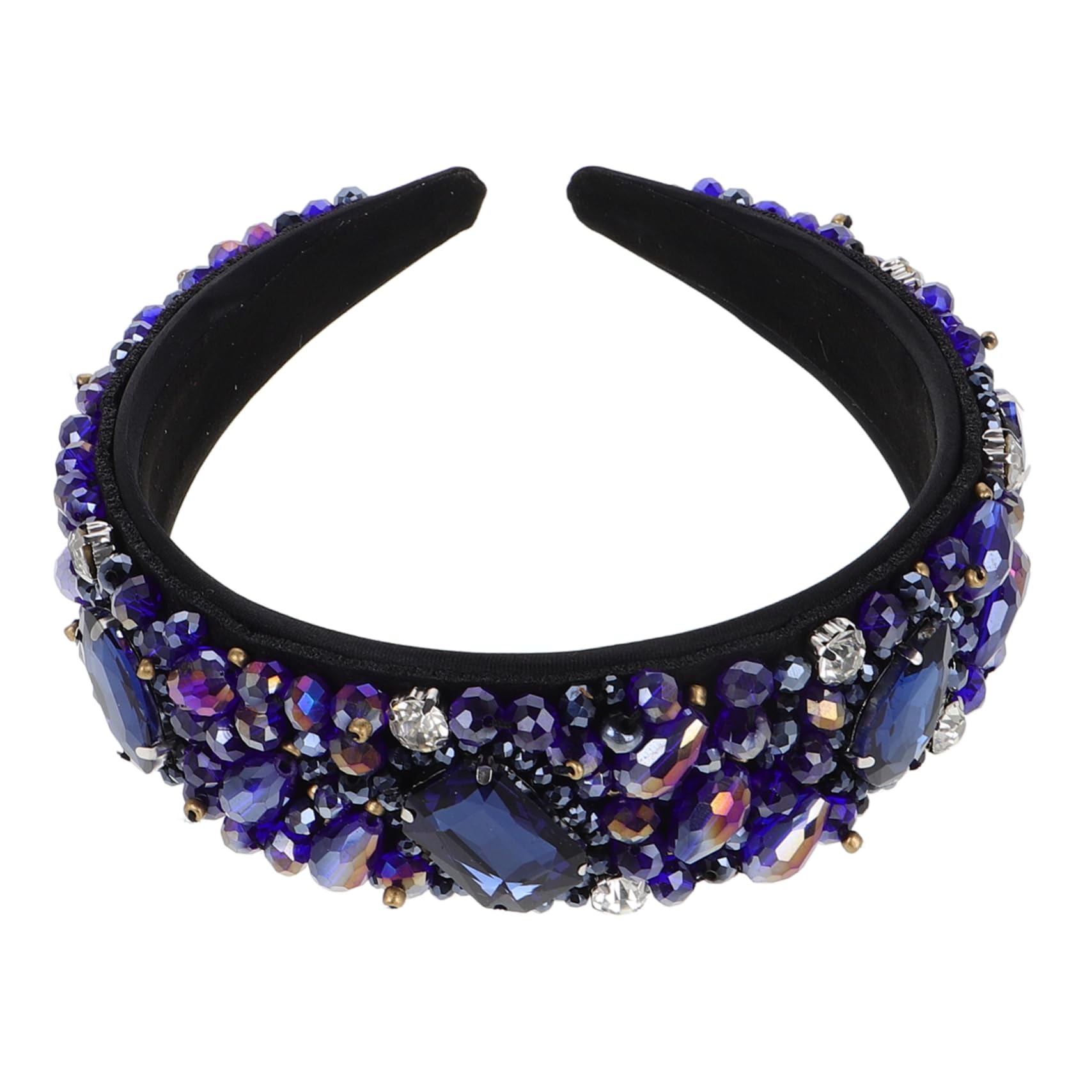 Cerchietto per Chioma Vintage con Decorazione Brillante, Fascia Larga | Stile Chic, Lega Decorazione Luminosa, Adatta a Varie Acconciature, Tiene i Capelli Ben Fissi