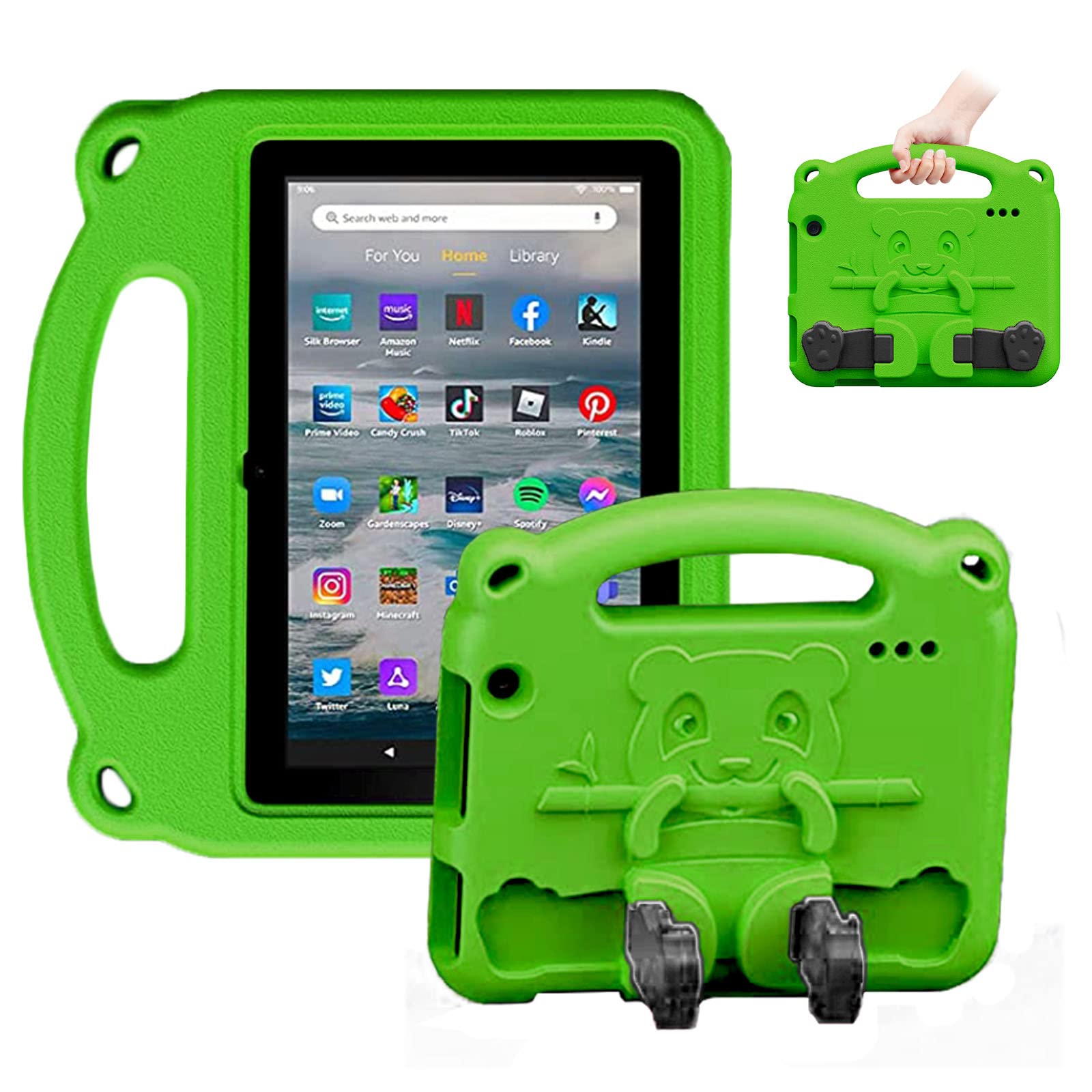 SIMPLEWAYCase for Fire 7 2022 Release, Fire 7 12th Kids Case Lightweight Shockproof Anti-Slip Shock-Absorption Convertible Handle Kids Case for Fire 7 inch 12th Generation 2022 Release
