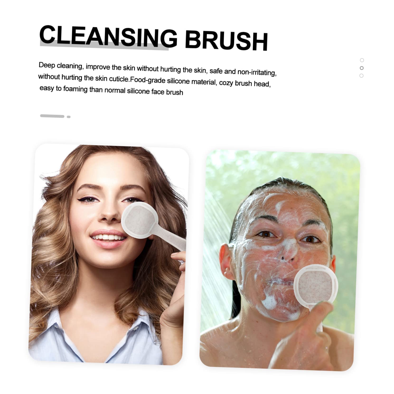 Gatuida Silicone Face Brush Multipurpose Facial Cleansing Brush for Deep Clean Exfoliating 3pcs Pack