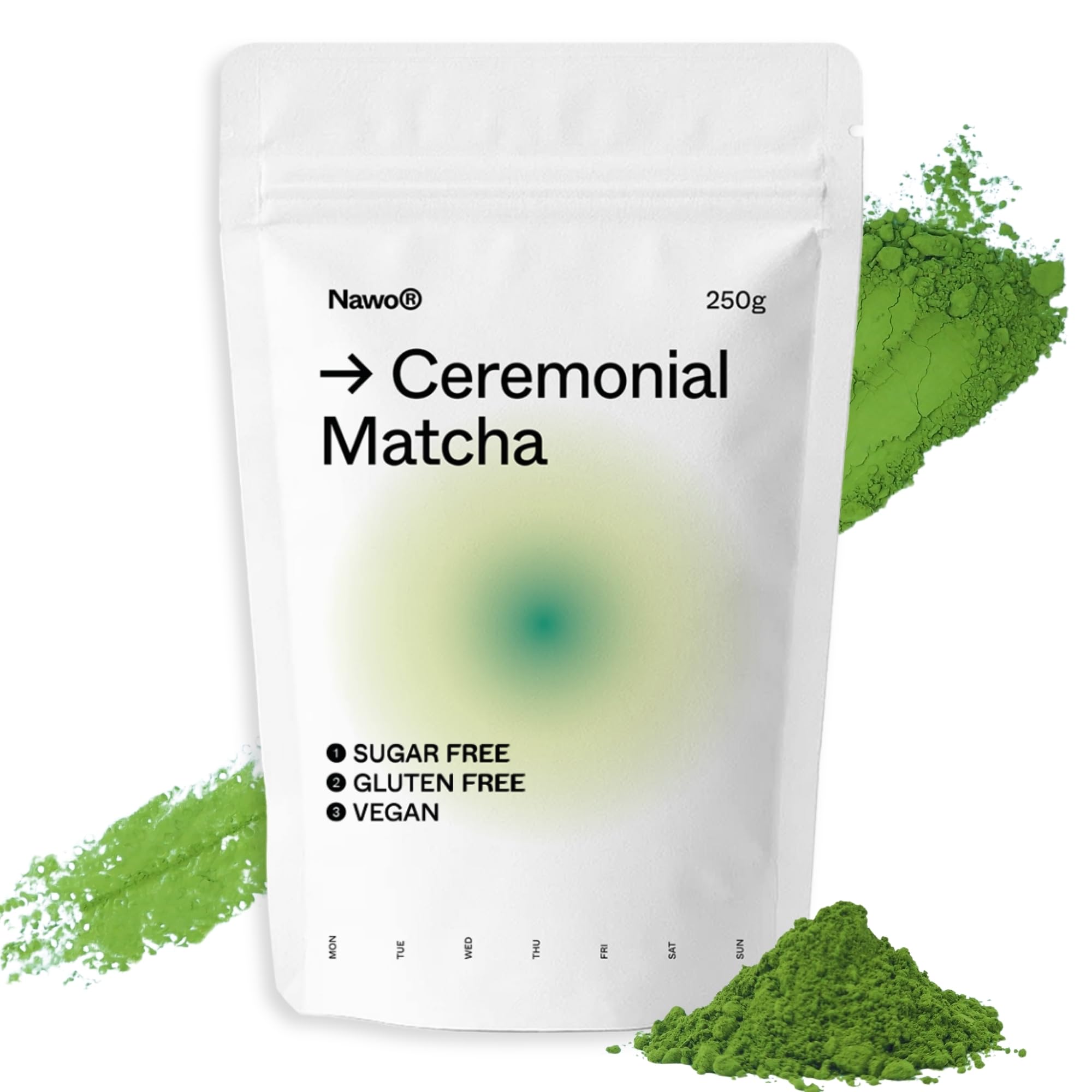 Matcha Ceremonial Barista 250g – Té Verde Puro en Polvo – Primera Cosecha – Sin Amargor – Latte, Cafeterías y Uso Profesional – Analizado en Laboratorio – 100% Natural – Sin Azúcar – NAWO® Matcha