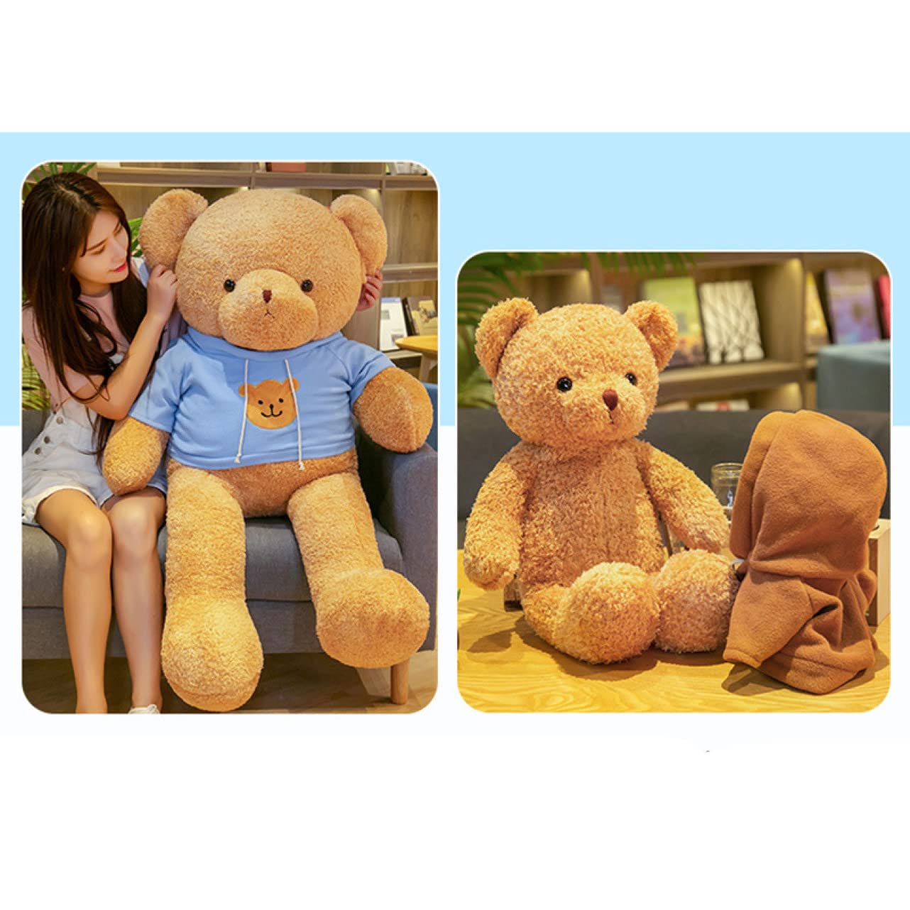 スートライプくま ぬいぐるみ＆クッションセット スートライプくま