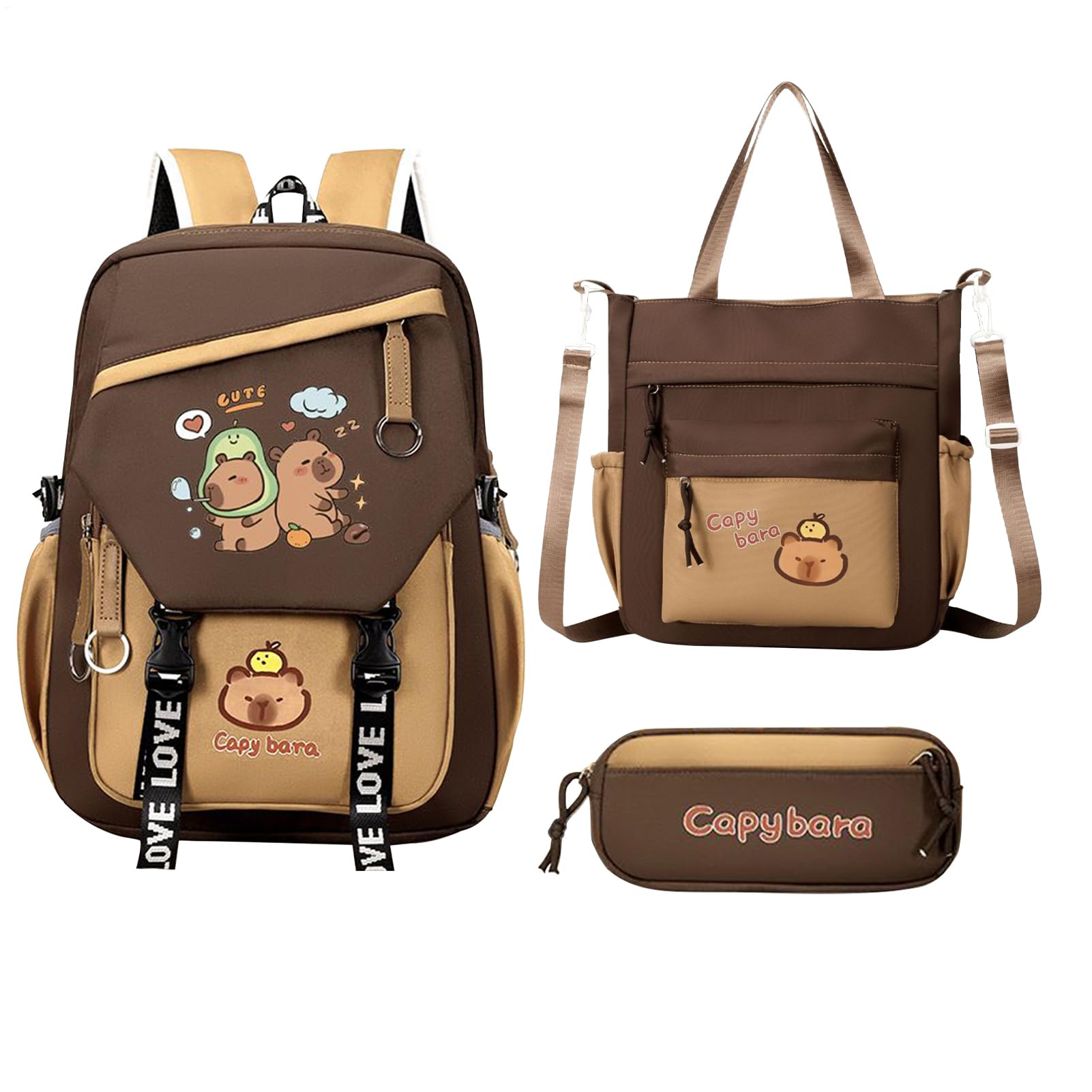 Sac à dos école imperméable grande capacité avec trousse - 8