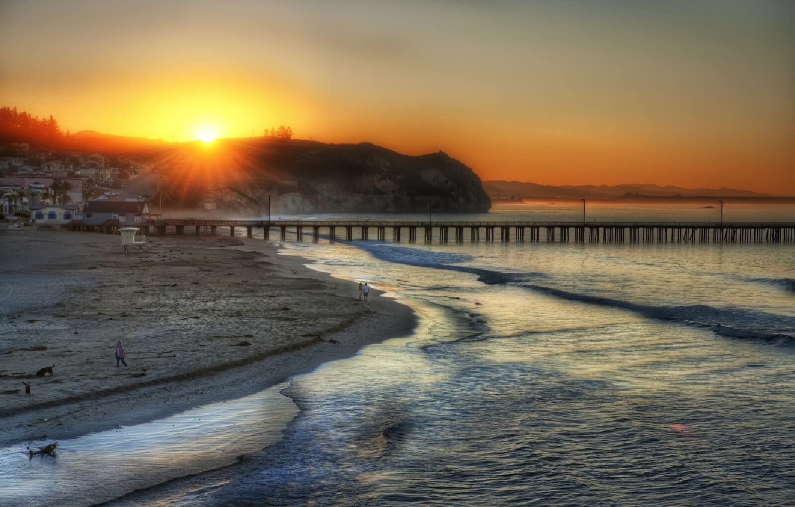 świąteczne puzzle dla dorosłych 1000 City Beach Bridge Ocean Los Angeles Stanford University Hans Zimmer Google talks Wizyta w Santa Monica 75x50cm