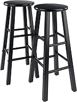 Vista 13 de Winsome Element Taburetes de mostrador, natural y blanco, 24 pulgadas, juego de 2 piezas