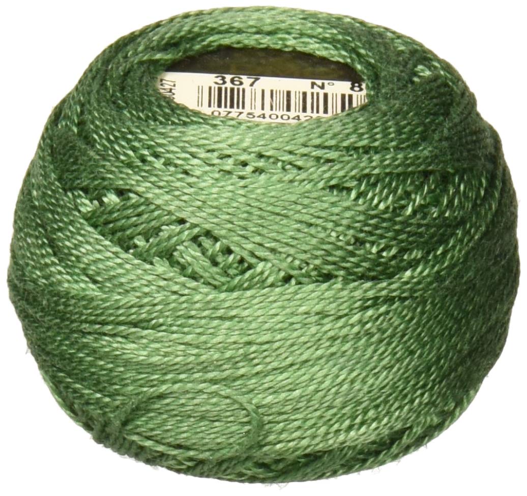 DMC 116 8-367 Pearl Cotton Thread Balls, Dark Pistachio Green, Size 8