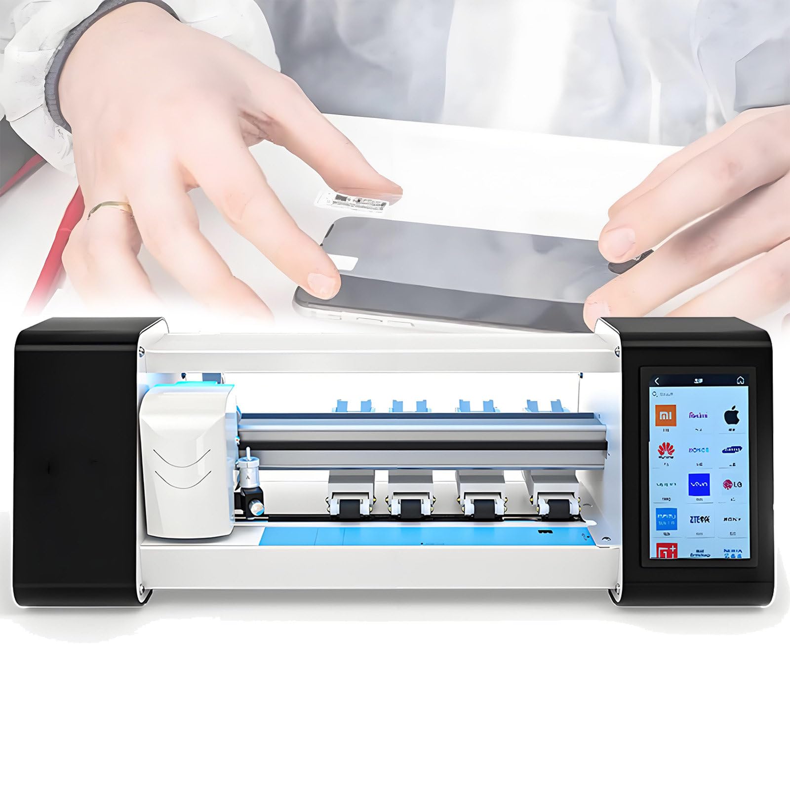Intelligente Schneidemaschine Für Displayschutzfolien | Multifunktionale Hydrogel-Folienschneidemaschine Mit 5,5-Zoll-Touchscreen, Unterstützt Wlan-Konnektivität,Geeignet Für Mobiltelefone Und Tablets