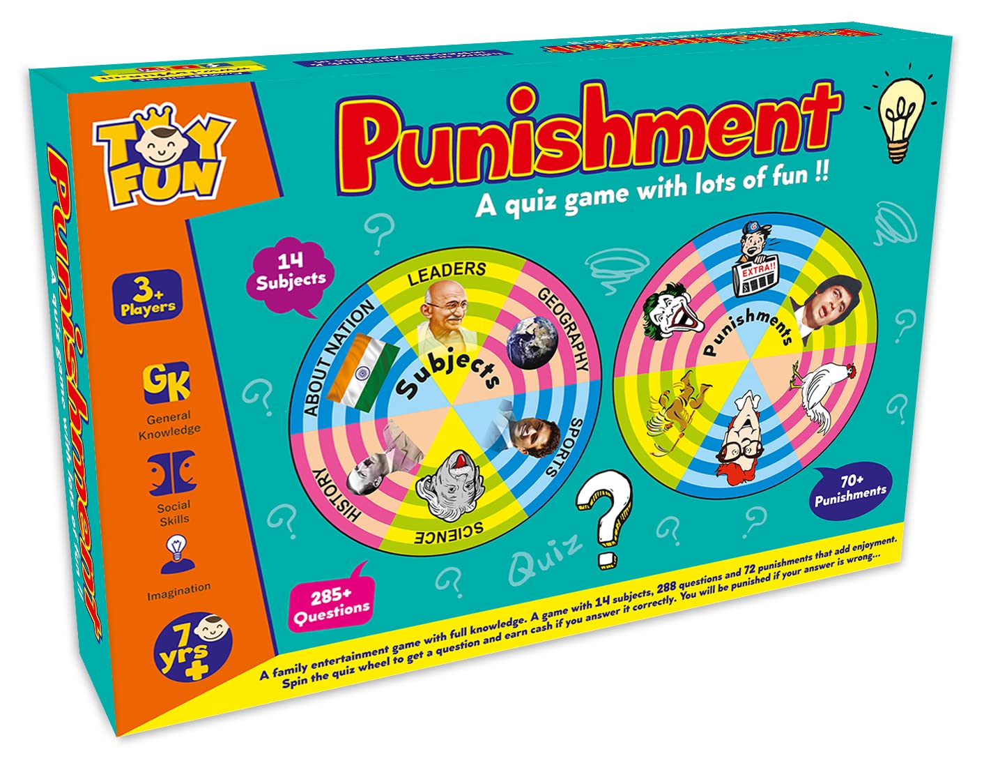 TOY FUN Punishment Educational Quiz General Knowledge Board Game for Kids (B0B1X4KBVK) Amazon Price History, Amazon Price Tracker