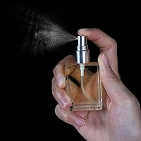 Vista 5 de Foraineam Paquete de 18 botellas de atomizador de niebla fina de vidrio transparente, mini botella de perfume recargable de 0.5 onzas líquidas