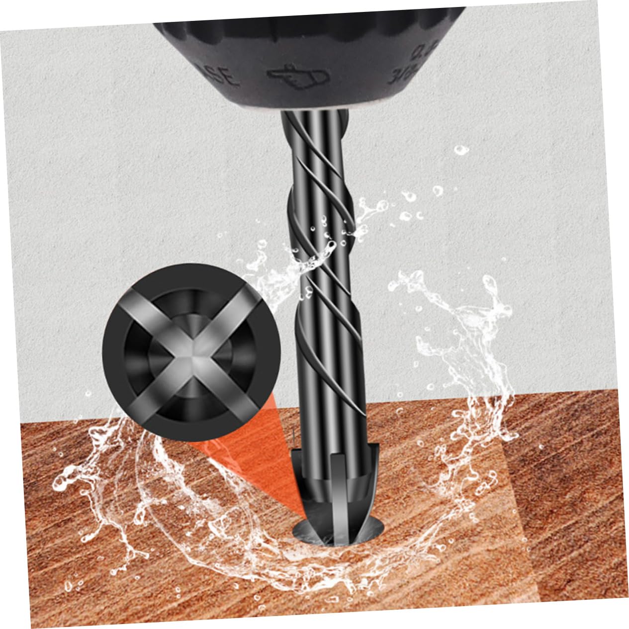 jojofuny 4pcs Hard Alloy Drill Bits for Concrete and Tile Porcelain Hole Opener Electric Drill Tools for Hand Drilling and