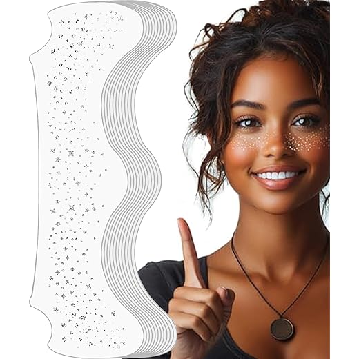 BAERFIT Face Glitter Stickers 6 Pcs